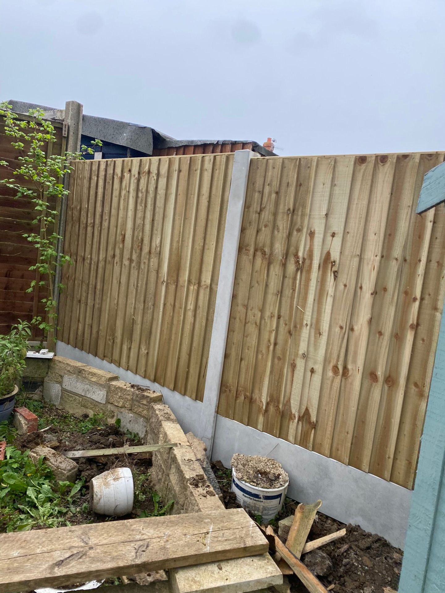New close-board fencing installed as part of property maintenance services